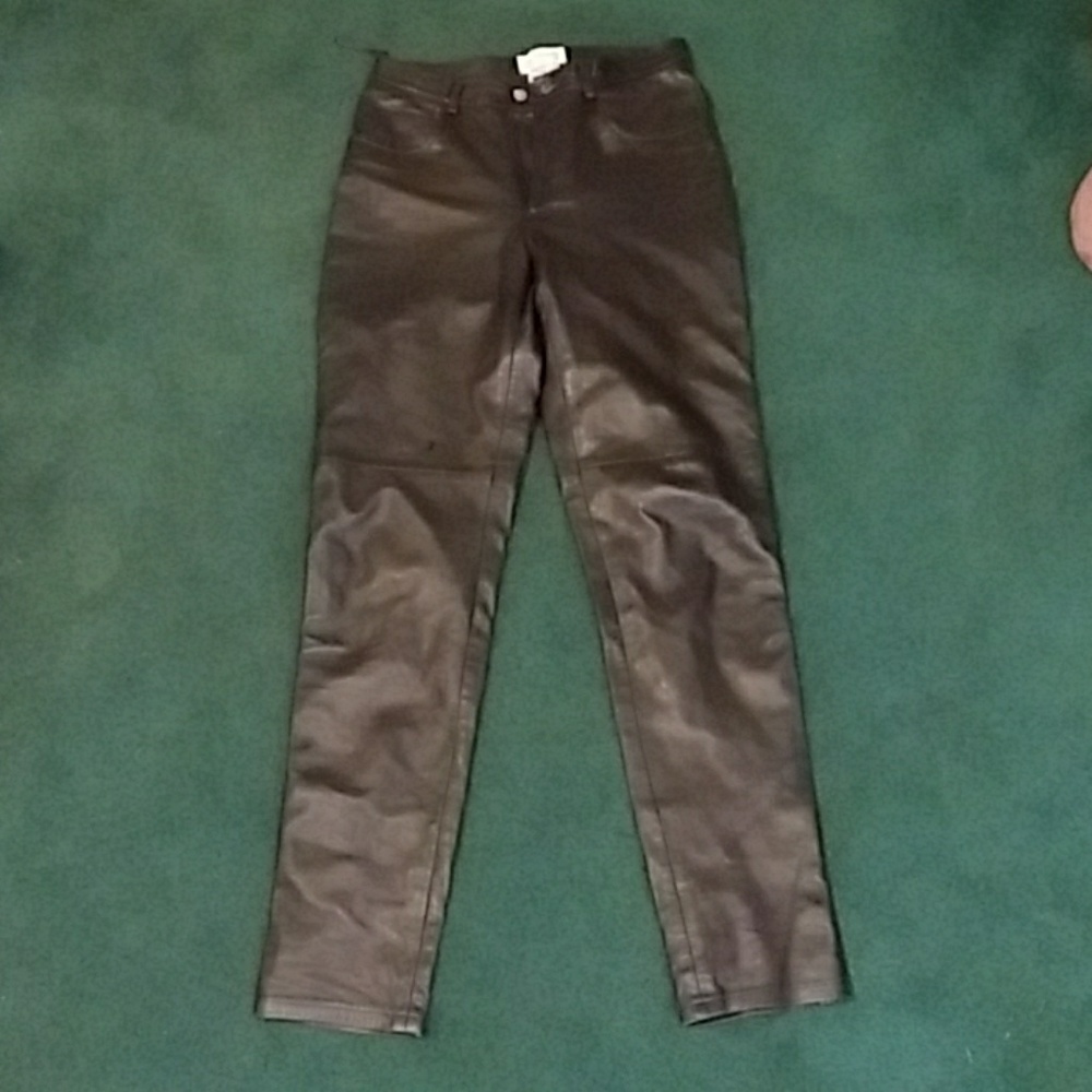 Black leather pants